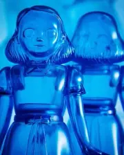 THE TWINS MOONLIGHT CLEAR BLUE VERSION SOFUBI SOFT VINYL FIGURE AWESOME TOY