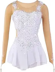 [Zagitova] Ice Figure Skating Dress for Girls with Shiny Rhinestone Patchwork Women Graceful Competition Dance Outfits