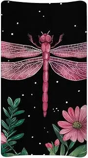ZDCUSTOM Dragonfly Changing Table Cover Soft Stretchy Diaper Changing Pad Covers Changing Table Pads Sheets Safe and Snug for Baby Boys Girls 32"x16"