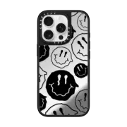 iPhone 16 Pro Mirror Case MagSafe Compatible Black Smile