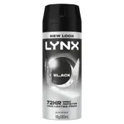 LYNX Black 165ml Antiperspirant Aerosol for Men - 72H Protection