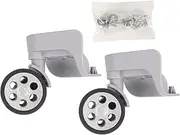 [Tyenaza] 2PCS Luggage Wheels Replacement, 360 Degree Rotation Low Noise Universal Luggage Wheels Light Gray, for Luggage Suitcases Trolleys