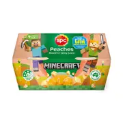 SPC Diced Peaches In Juice Fruit Cups 120g x 4 pack