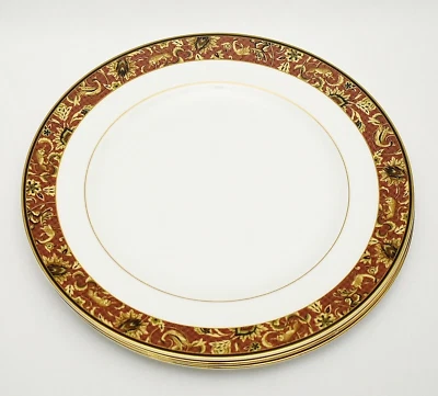 Wedgwood Set Of 3 Persia 10.75" Bone China Dinner Plates New Discontinued