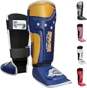 Farabi Shin Instep Pads Shin Guard T-Tech for Kids Junior MMA Kick Boxing Training Leg Protector