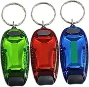GOOHOCHY 3Pcs LED Keychain Warning Light Portable Multi Function Light for Outdoor Night Use and Emergency Situations Includes and Colors