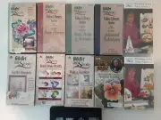 One Stroke Painting VHS, 13 tapes, 5 new, 8 opened