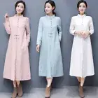 Cheongsam Dress Vintage Women Ao Dai Vietnam Qipao Mandarin Collar Size 8 10 12