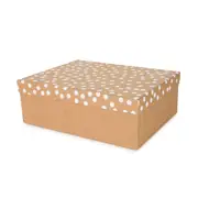 Kraft Gift Box with White Dots - Extra Large