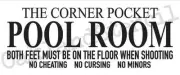 Game/Pool Room STENCIL*The Corner Pocket*10x24 for Signs Wood Fabric Large