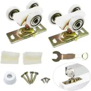 2 Pack Sliding Pocket Door Hardware Top Hanger Rollers Wheels Assembly Fit Part 1125 & 1500 Hardware Kit As Shown