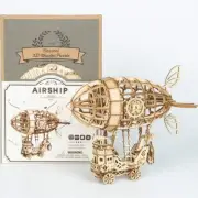 Robotime Self Assemble 3D Classical Wooden Puzzle Laser Cut Airship