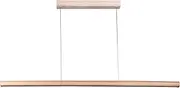 Lexi Lighting Freya LED Pendant Light, Minimalist Dimmable Linear Wood Light Fixture Chandelier, 3000K/4000K/6000K Color Temperature, H157 x L151cm, Natural Hanging Lamp for Dining Room Kitchen Island
