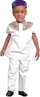 [HD] African Kids Attire Parent-Child Clothes Sets Traditional Embroidery Dashiki Daddy and Me Outfits