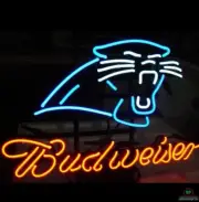 Bowtie Beer Carolina Panthers 20"x16" Neon Sign Lamp Light Bar Gift Show Room ZM