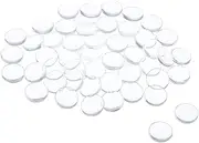 50x Clear Nails Art Tips Polish Color Display Chart Board Glass Beads Round
