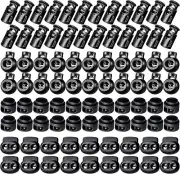 320 Pcs Plastic Cord Locks, Single Double Hole Spring Stop Toggle Stoppers fo...