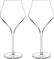 [Luigi Bormioli] Supermo 22 oz Burgundy Red Wine Glasses, 2 Count (Pack of 1), Clear