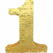 Boys Or Girls Gold First 1st Birthday Party Number 1 One Pinata Pinyata Pinyarta