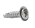 Chrome 8 x 5/8" Oval Head Phillips Self-Drilling Screws With Countersunk Washers