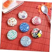 FUNOMOCYA 7pcs Japanese Chopstick Rest Decorative Chopsticks Holder with Unique Patterns for Dining Table Decor and Present Giving