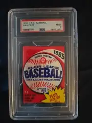 1985 OPC O-Pee-Chee Baseball MLB Wax Pack Unopened Sealed PSA 9