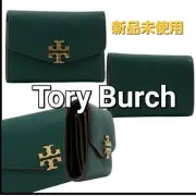Tory Burch Women's Wallet, Folding Wallet, Tri Fold Mini Wallet, Leather, Green