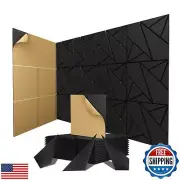 12 Pack Self Adhesive Sound Proof Foam Panels for Walls (12X 12X 0.4 In) - Up