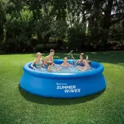 Summer Waves 12ft x 30 in Quick Set Inflatable Above Ground Swimming Pool Intex