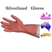 Silverlined Gloves Rubber Glove Silver Lined Soft Wet and Dry Grip Silicone Free