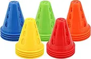 Training Field Marker Plastic Cones, 20Pcs Plastic Sports Cone Training Soccer Cone, Mini Sports Training Cones, Plastic Windproof Skating Slalom Cones for Skate Practice Sport Training