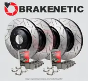 F&R BRAKENETIC Premium GT Slot Brake Rotors + Ceramic Pads 56.34166.32 (for: Mini)