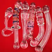 Crystal Glass Big Realistic Double End Plug Dong Thruster Beads Plug Adult Toys