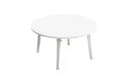 SOGA White Portable Floor Table Small Round Space-Saving Mini Desk Home Decor