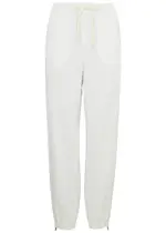 Moncler Logo Corduroy Sweatpants - Off White - 40 (UK8 / S) 40 (UK8 / S)