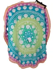 Girl's Justice Round Beach Towel New NWT Narwhal Shells Star Fish 5' 60" Pool