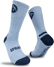 [WrestlingMart] Wrestling Socks – Non-Slip Mat Grip, Breathable & Moisture-Wicking – Seamless, Durable & Built for Peak Performance - SPRAWL| Size 10-14, Blue-navy, 10-14
