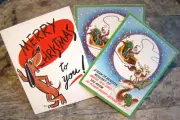 Vintage Retro Christmas Card Collection ❅A Novo Laugh❄ Santa Reindeer Dogs