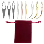 9 Pieces Dreadlock Crochet with 1 Storage Velvet Bag Interlocking Crochet Hoo...