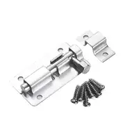 2/3/4/5 Inches Door Latch Sliding Lock Bolt Latch Hasp Staple Gate Safety Lock C