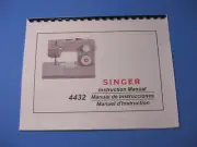 Singer 4432 Sewing Machine Instruction Manual - Printed