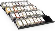 Spice Drawer Organizer, Black Acrylic , 4 Tier, 2 Set , Jars Drawers Insert