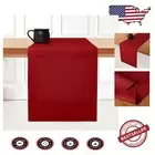 Elegant 14x132 Inch Red Linen Table Runner - 100% European Flax, Eco-Friendly...