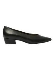 [Easy Steps] Reagan Heeled Shoes in Black Leather