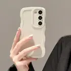 For Samsung Galaxy S21 FE Case With Cute Wave Frame Shockproof Shockproof Cover