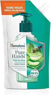 Himalaya Pure Hands | Moisturizing Tulsi and Aloe Hand Wash Refill - 750 ml