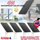 1-4x 4W 5V Solar Panels for Eufy Eufycam Cam E/2C/E/2 Pro Wall Mount Cable Pow6J