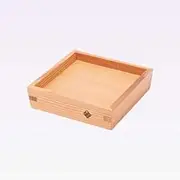 TOKYO MATCHA SELECTION - Nikko cedars Plate - 2 Size - Japanese Wooden Ware with OYA Stone [Standard Ship by Registered SAL with Tracking Number & Insurance] (L)