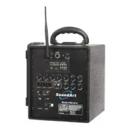 New SoundArt 40 Watt Rechargeable Wireless PA System w/ Microphone, MP3 Player