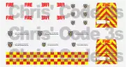 Code 3 Adhesive Vinyl Decal Suit Oxford Diecast 1/76 van - Durham Fire & Rescue